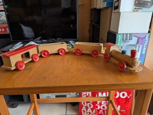 Holz eisenbahn teilig 60er - holz-eisenbahn,,