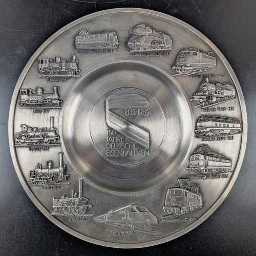 Zinn wandteller 150 jahre - zinn,